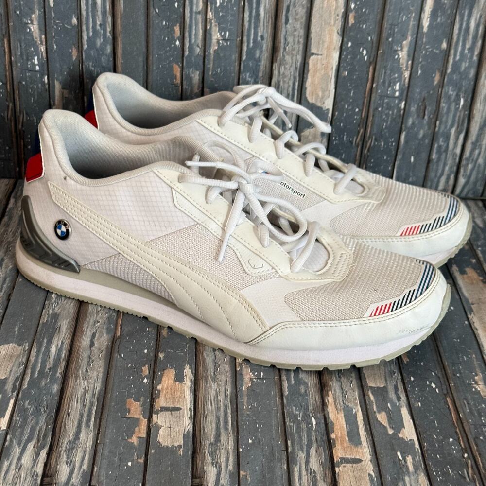 Puma x BMW M Motorsport Sneakers Mens 11.5 White Red Blue Comfort Casual Driving